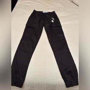Black Cargo Jogger Pants